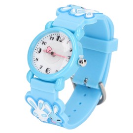 Kids Watch 3D Cartoon Pattern Waterproof Cute Clear Numbers Scale Toddler Wrist Watch for 3 To 8 Years Old Girls Boys Blue