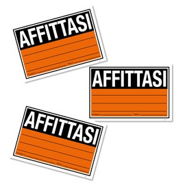 Set of 3 20 x 30 cm PVC Rental Signs - High Visibility for Rental Properties - Waterproof, Anti-Glare, Durable for Indoor and Outdoor Use - Space for Contacts - Long Life