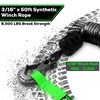 YUNFUER Synthetic Winch Rope Cable Kit, 3/16" x 50ft 8500LBS