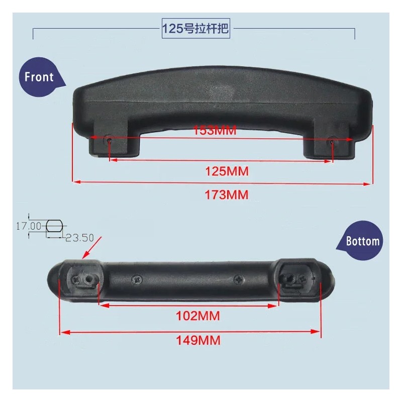 Suitcase Replacement Handle for Luggage Repair – Comfortable Screw-On Carry