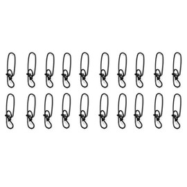 Stringease Tackle Stay-Lok Snap Fishing Terminal Tackle Stay Lok Leader Snaps [20 - Pack] (#4.5-250 lb.)