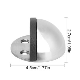 Pack of 2 Magnetic Door Stopper with Rubber Bumper, Stainless Steel Floor Door Stop, Invisible Magnetic Door Stop, Can Damage Wall Doors from Damage