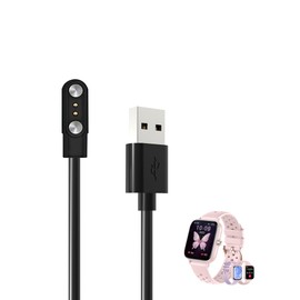 BOVUGAC [1 Pack] for Colesma 1.83 Inch Smart Watch Charger, Magnetic Replacement USB Charging Cable Compatible with Colesma 1.83 Inch Smart Watch Accessories(Black)