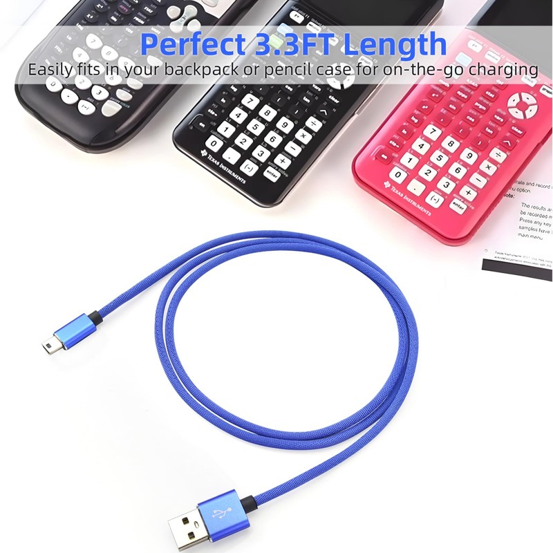 Jonfolk USB Power and Data Cable for Texas Instruments TI-84