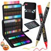 Droaful Acrylic Paint Pens Markers, 72 Pc Dual Tips Waterproof