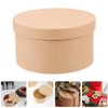 Hemoton Round Kraft Paper Mache Box, Crafts Kraft Paper Containers
