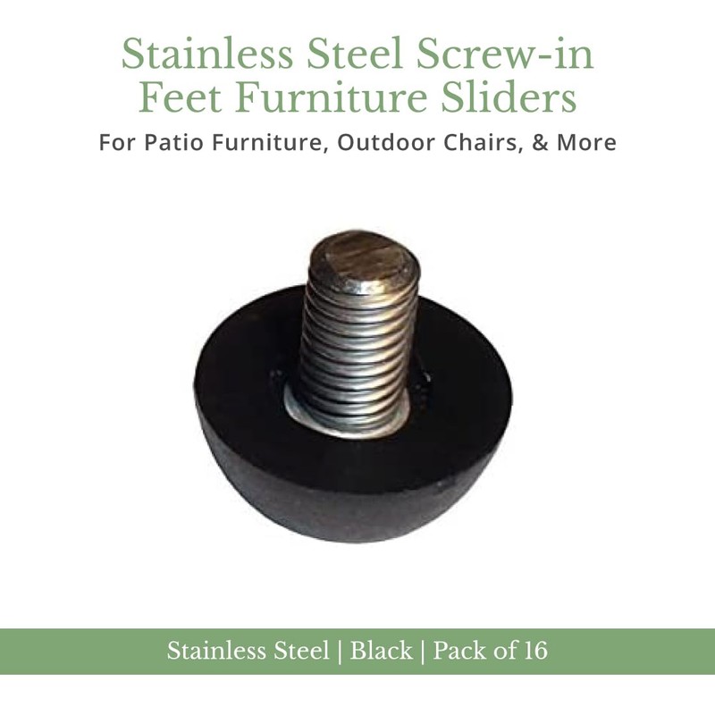 Stainless Steel Screw-in Feet Furniture Sliders, Glides for Patio Furniture,