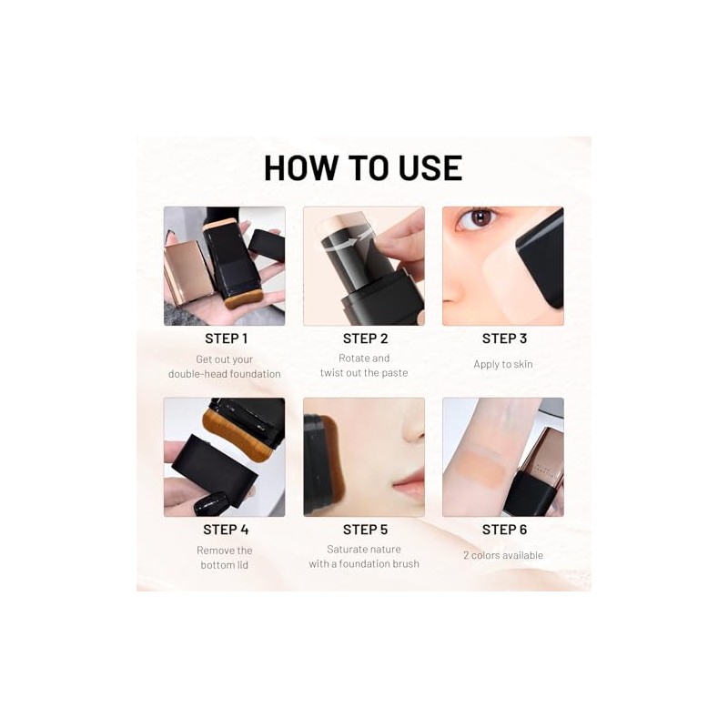 Satasiam Barra Maquillaje Antiarrugas Coreana Flawless Eraser Hidratante Ligera Doble