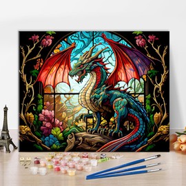 TISHIRON DIY Paint by Numbers Adults Beginners Highland Cows Adults Paint by Numbers Kits on Canvas Animals Paint by Numbers Kit for Adults Acrylic Paint Kits 40 x 50 cm (Frameless)