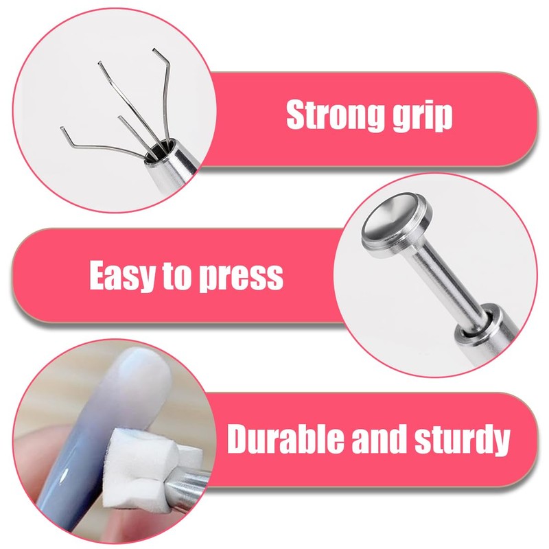 XPEX 100 Pack Nail Sponges, Nail Art Sponge Brush, Sponge