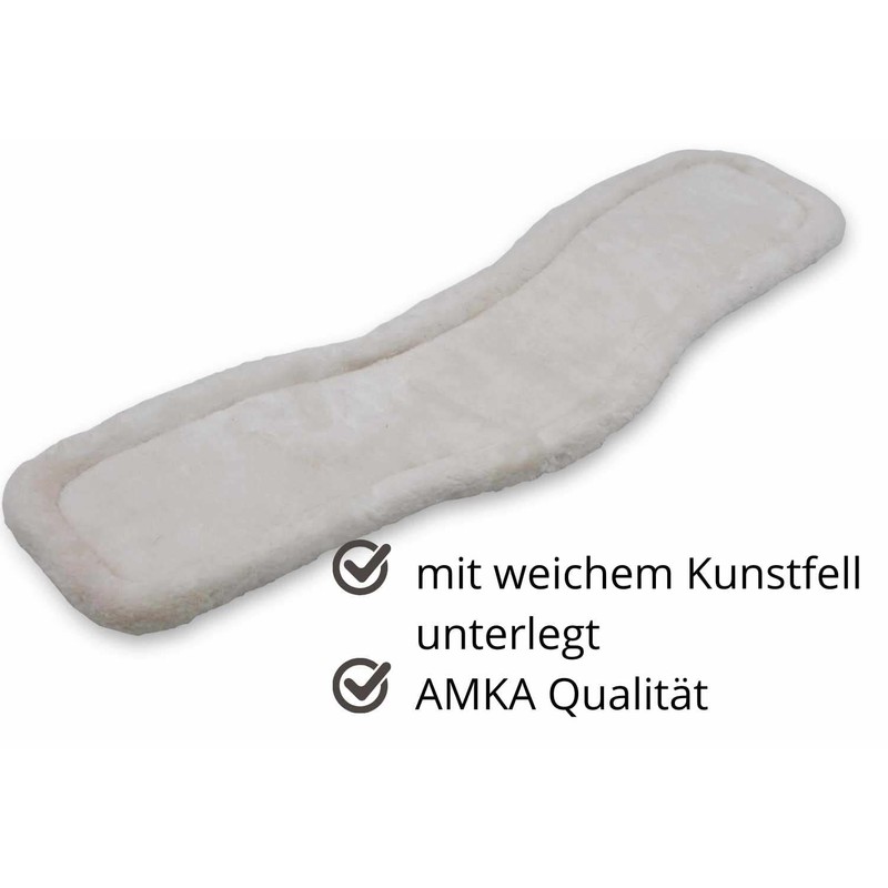 AMKA Short Girth Saddle Girth Faux Fur Padded 4 Way