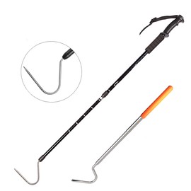 YomyRay Extendable Snake Hook Reptile Corn Snake Ball Python Rattlesnake Handling Tool for Catching,Controlling,Or Moving Snakes, Material Tool(53inch and 25inch)