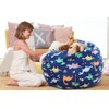 Aubliss Stuffed Animal Bean Bag Storage Chair (Dinosaur, X-Large (48''))