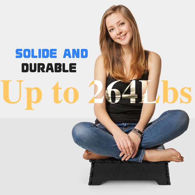 Step Stool Foldable, 5 inch Folding Step Stools for Adults,