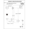 Artiwell 1-1/2'' Black Tubular Bath Drain Kit with Tip-Toe Bath
