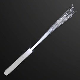 FlashingBlinkyLights White Light Up Stick Fiber Optic Wand (Set of 12) LED Sparklers