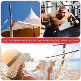 D Ring Lashing Ring 8 Pieces Construction Lashing Ring Lashing Ring Folding Mounting Eyelets for Trailers Trucks Cars Boat