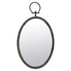 Stonebriar 24.6" x 14" Oval Bronze Metal Wall Mirror with