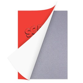 Silvine A4+ Classic Scrapbook. 24 Pages of 120gsm Blue/Grey Sugar Paper (377 x 251mm) , Red