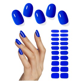 Semi Cured Gel Nail Strips | G Ombre 20pcs Semi Cured Gel Nails Sticker | Gel Nail Wraps UV for Home Nails DIY