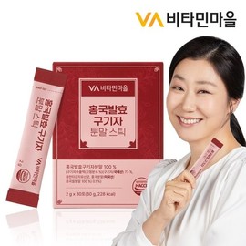 Vitamin Village 비타민마을 홍국발효 청양 구기자 분말스틱 30포 x 1박스 (30포) Vitamin Village Hongguk Fermented Cheongyang Goji Berry Powder Stick 30 Pack x 1 Box (30 Pack)