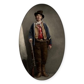 CafePress 23X35 Billy The Kid Color Print Oval Car Bumper Sticker
