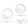Corelle Dinnerware Set, 12-Piece, Linen Weave, Tempered Glass, Dinner Plates,