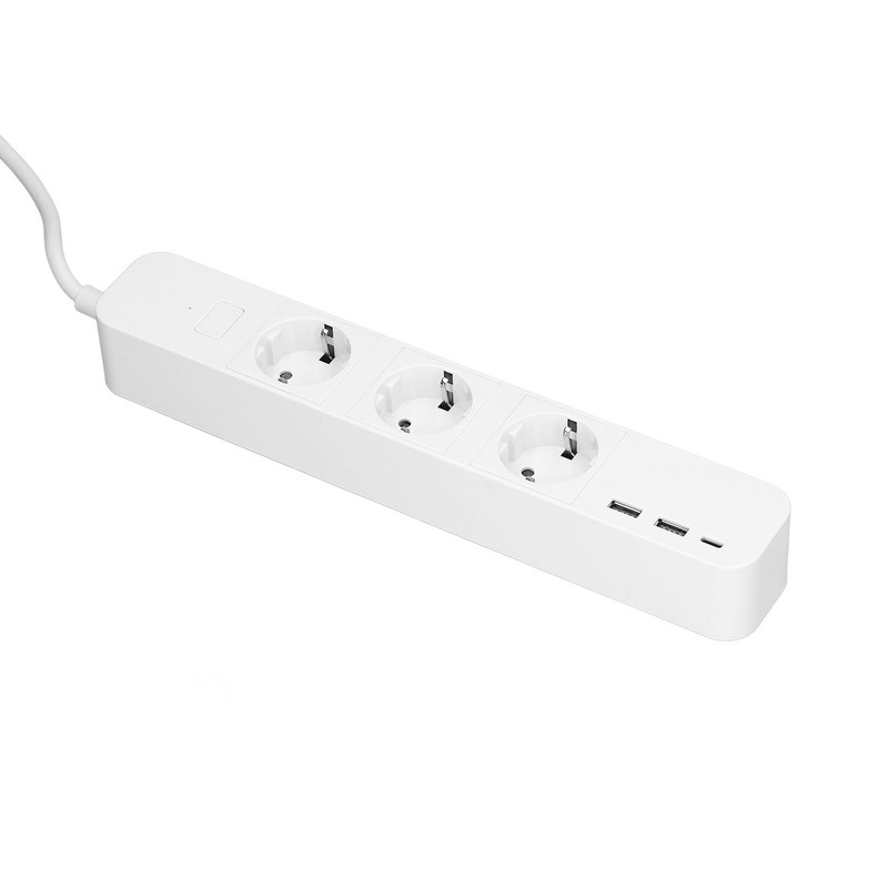 Smart Power Strip 3 Outlets 2 USB Ports 1 Type
