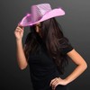 FlashingBlinkyLights Pink Sequin Light Up LED Cowboy Hat