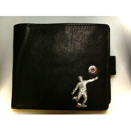 Knight Leather Wallet with Pewter badge attached