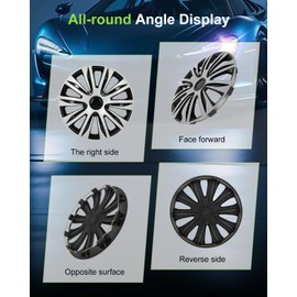 SCITOO Snap On Hubcap Auto Tire Replacement Exterior Cap OEM Steel Wheel Hubcaps Wheel Cover Rim 16 inch