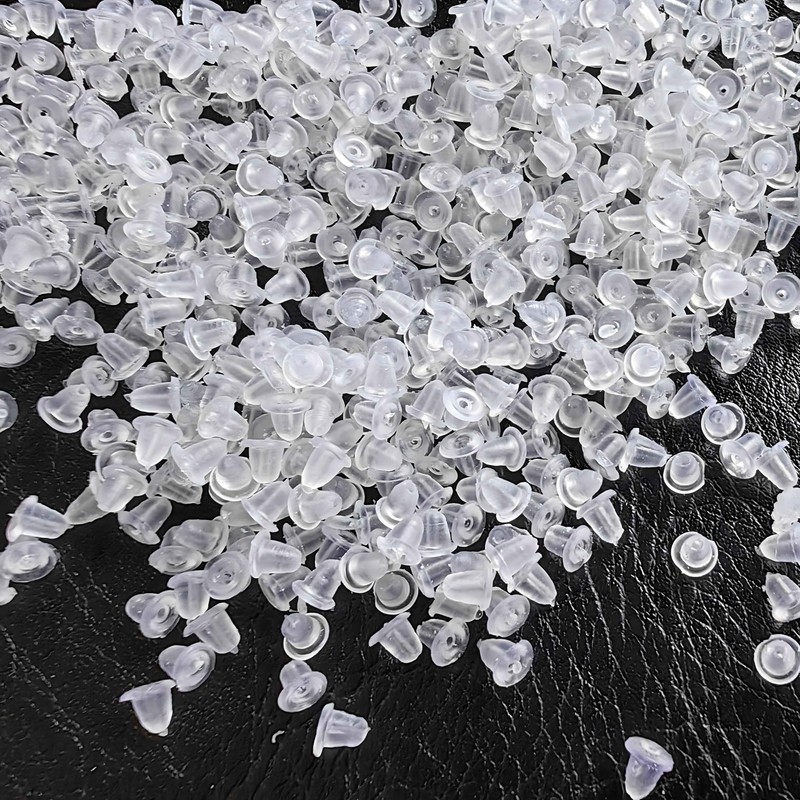 YMSDZHL 600pcs 4mm Silicone Earring Backs for Studs Earring Backings