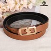 TRIWORKS Women Skinny Reversible Leather Belt for Jeans, Ladies Thin