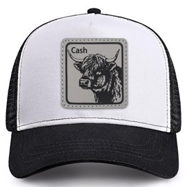 Cow Hat Cash Trucker Hats Leather Pattern Adjustable Snapback Mesh Animal Baseball Cap for Men