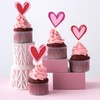 24Pcs Love Heart Cupcake Toppers for Valentine's Day Decorations, Love
