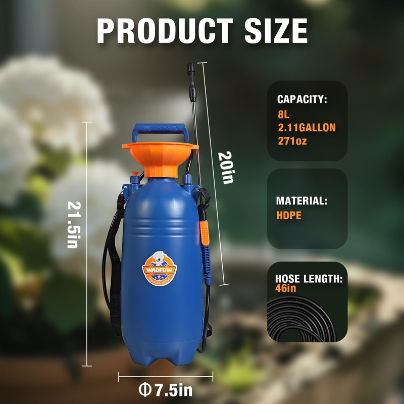 WRS1580 2.11 Gallon Pump Pressure Sprayer, Lawn & Garden Water
