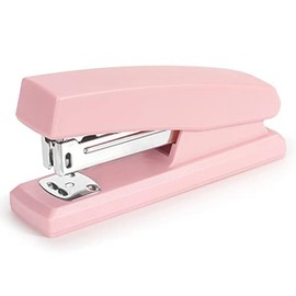 1 Piece Office Stapler for Desk Portable Staplers Office Supplies (Pink)