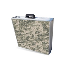 PARTYPONG 8-Foot Folding Beer Pong Table w/Cup Holes & LED Lights - Camo Edition