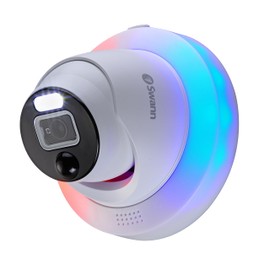 Swann Add-On DVR Flashing Light Dome Security Cam with Sensor Spotlight, 1080p Full HD Video, Indoor or Outdoor design plus True Detect Heat and Motion Detection