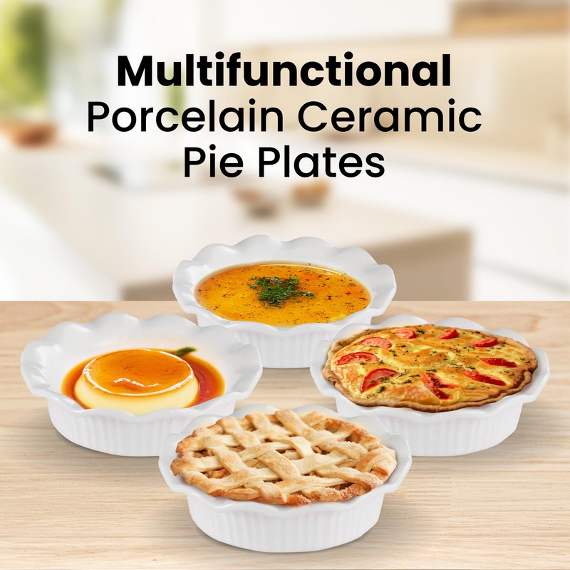 Aunt Shannon's Kitchen White Ceramic Mini Pie Pans - Set