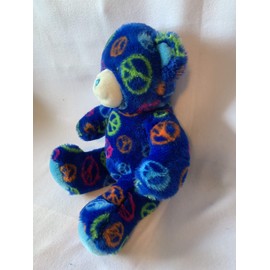 Weighted stuffed animal, Peace Bear, 4 lbs, washable weighted buddy, camo washable plush buddy