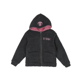 Bioworld My Melody & Kuromi Long Sleeve Pink & Gray Reversible Adult Hooded Sweatshirt-XL