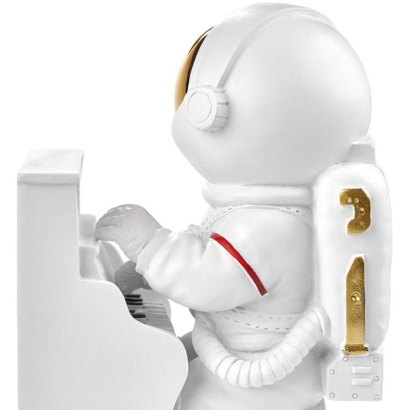 BRUBAKER Decorative Astronaut Piano Player Figure - 16 cm Spaceman