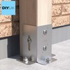 Galvanised Post Support Foot Bracket Open Shoe Heavy Duty for