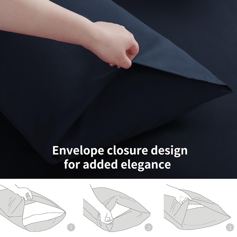 Tifschlaf Pillow Cases 4 Pack - Navy Blue Pillowcases Pack