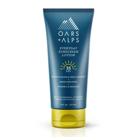 Oars + Alps Oars + Alps Everyday SPF 35 Sunscreen Body Lotion, Infused with Aloe Leaf Juice and Vitamin E, Water and Sweat Resistant, 6 Fl Oz
