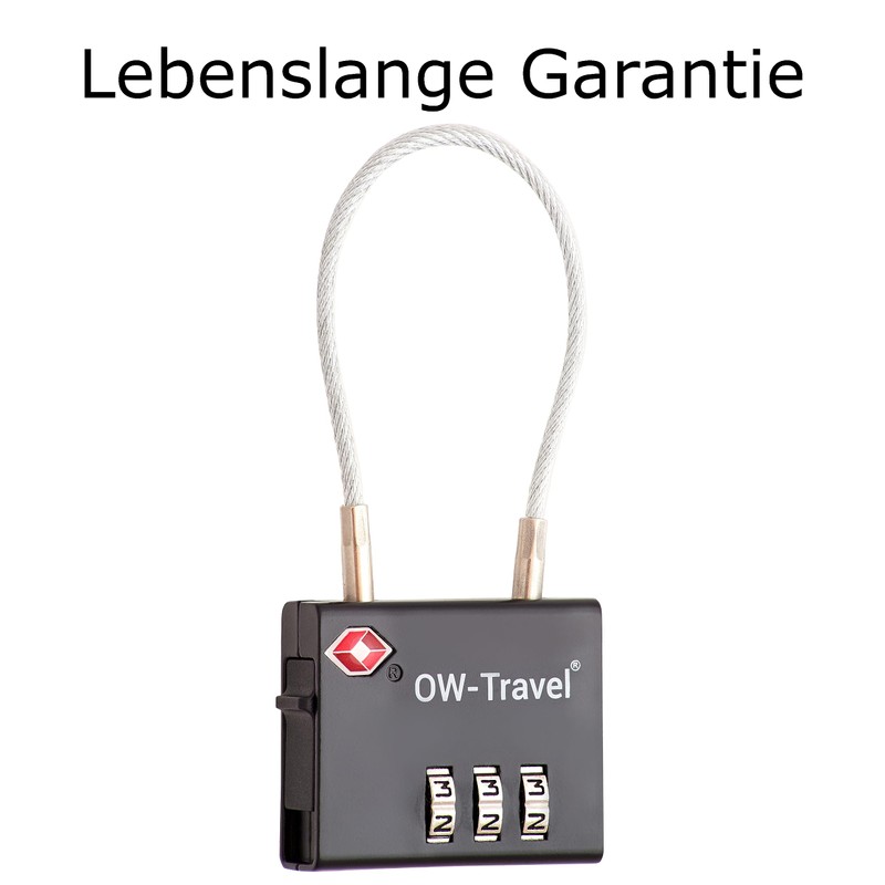Cable Lock 3 Digit Combination Lock Suitcase Lock Padlock Luggage