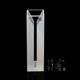 Micro Quartz Cuvette, White Wall, 0.4ml,10mm, Cell, Cuvettes, Spectrometer, 1cm