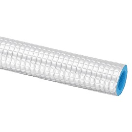 PATIKIL 6.6Ft Pipe Insulation Foam Tubing, 5/8"(16mm) ID 15/16"(24mm) OD Heat Preservation Foam Tube Cover Wrap with Aluminum Foil for AC Unit Air Conditioner Water Pipe, Silver Blue