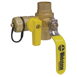 3/4 Sweat x Hose Cap Brass Ball Valve with Drain 3-Way